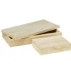 Treoppbevaring, to esker av tre, 27,5×13,5×4 cm / 15×11×3,7 cm