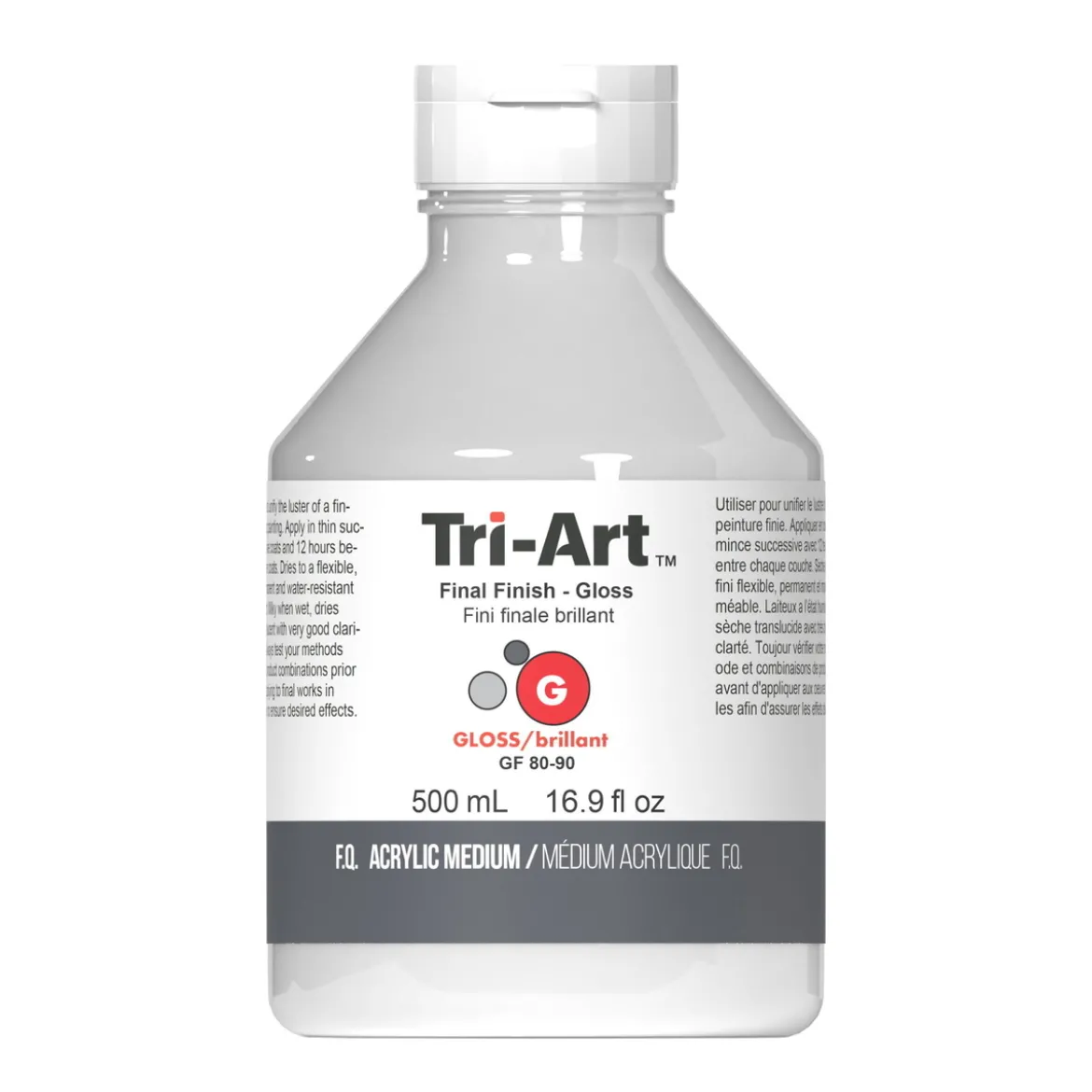 Tri-Art Final Finish Gloss 500 ml, beskyttende blank lakk / ferniss for akrylmaling