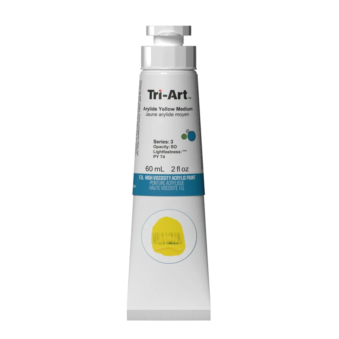 Tri-Art High Viscosity akrylmaling 60 ml Bismouth Yellow Deep