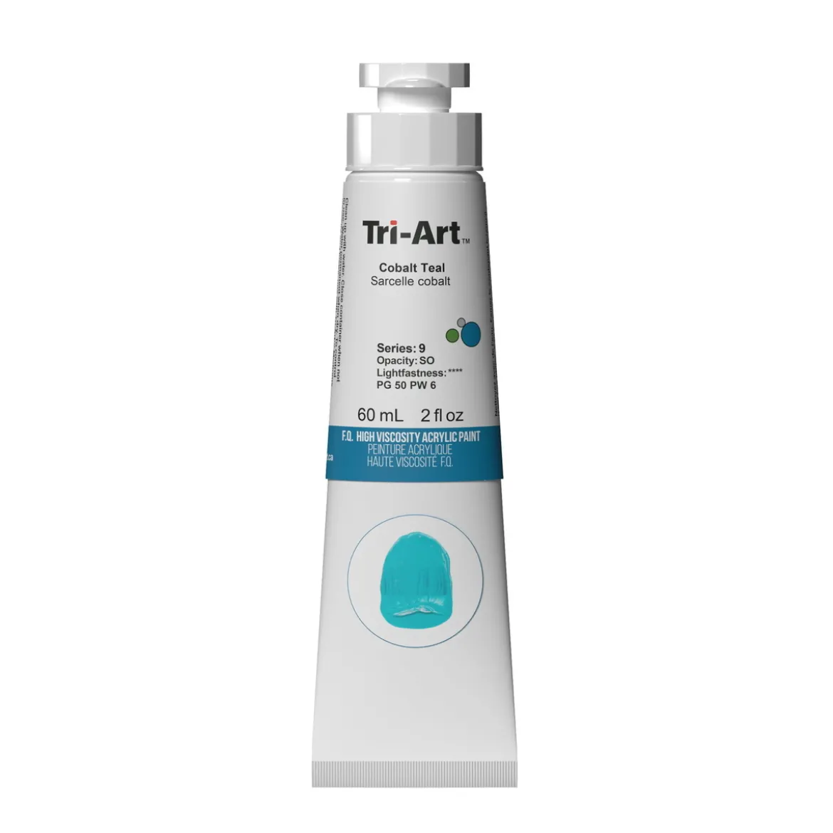 Tri-Art High Viscosity akrylmaling 60 ml Cobalt Teal