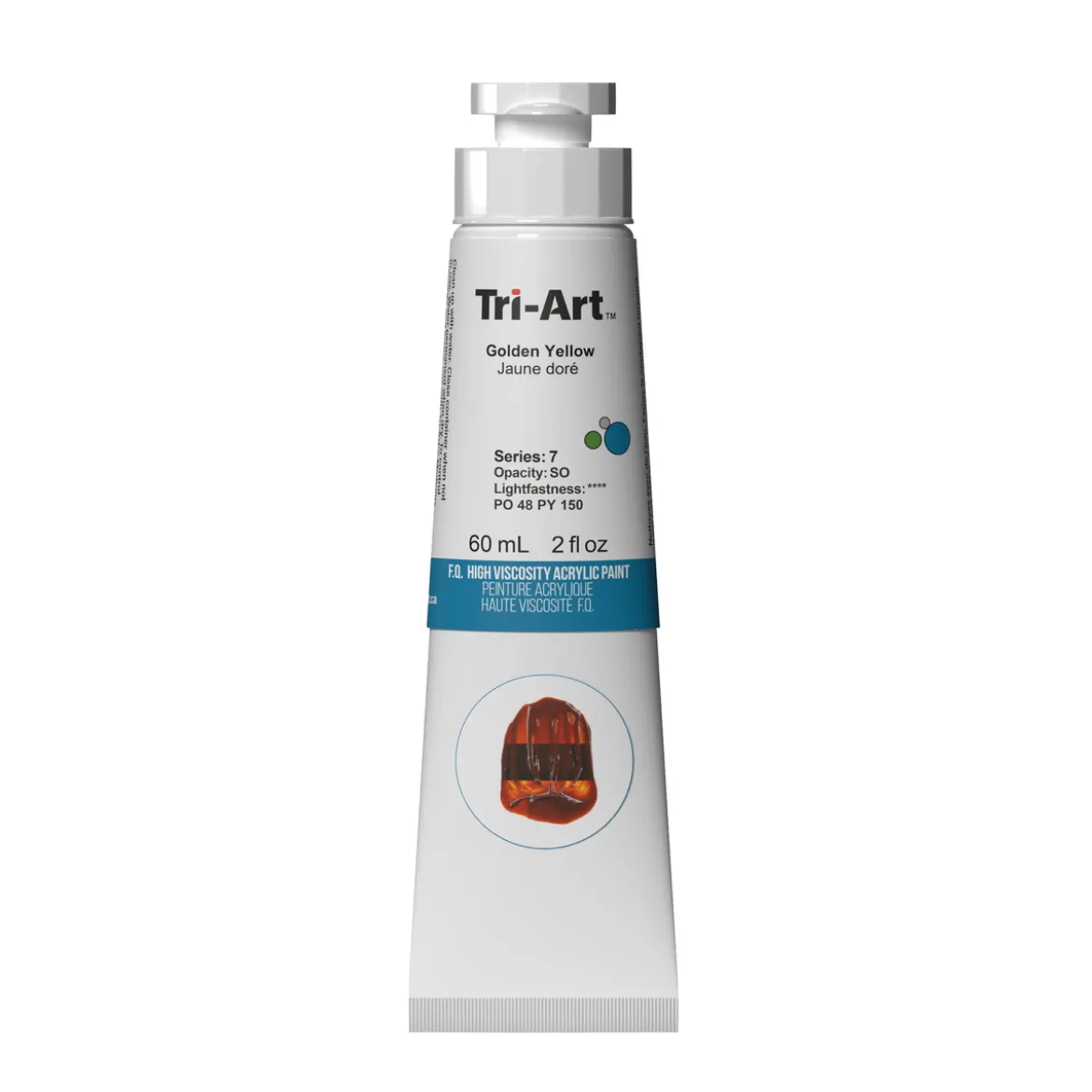 Tri-Art High Viscosity akrylmaling 60 ml Golden Yellow