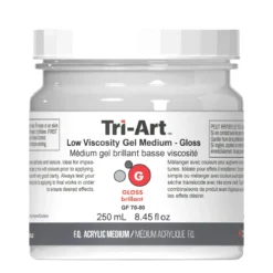 Tri-Art Low Viscosity Gel Gloss 250 ml, blankt gelbasert fortynningsmiddel for akrylmaling