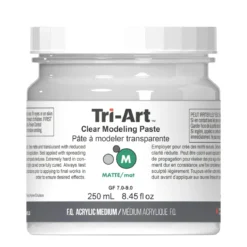 Tri-Art Modeling Paste Clear 250 ml, transparent modelleringspasta for tekstur på lerret