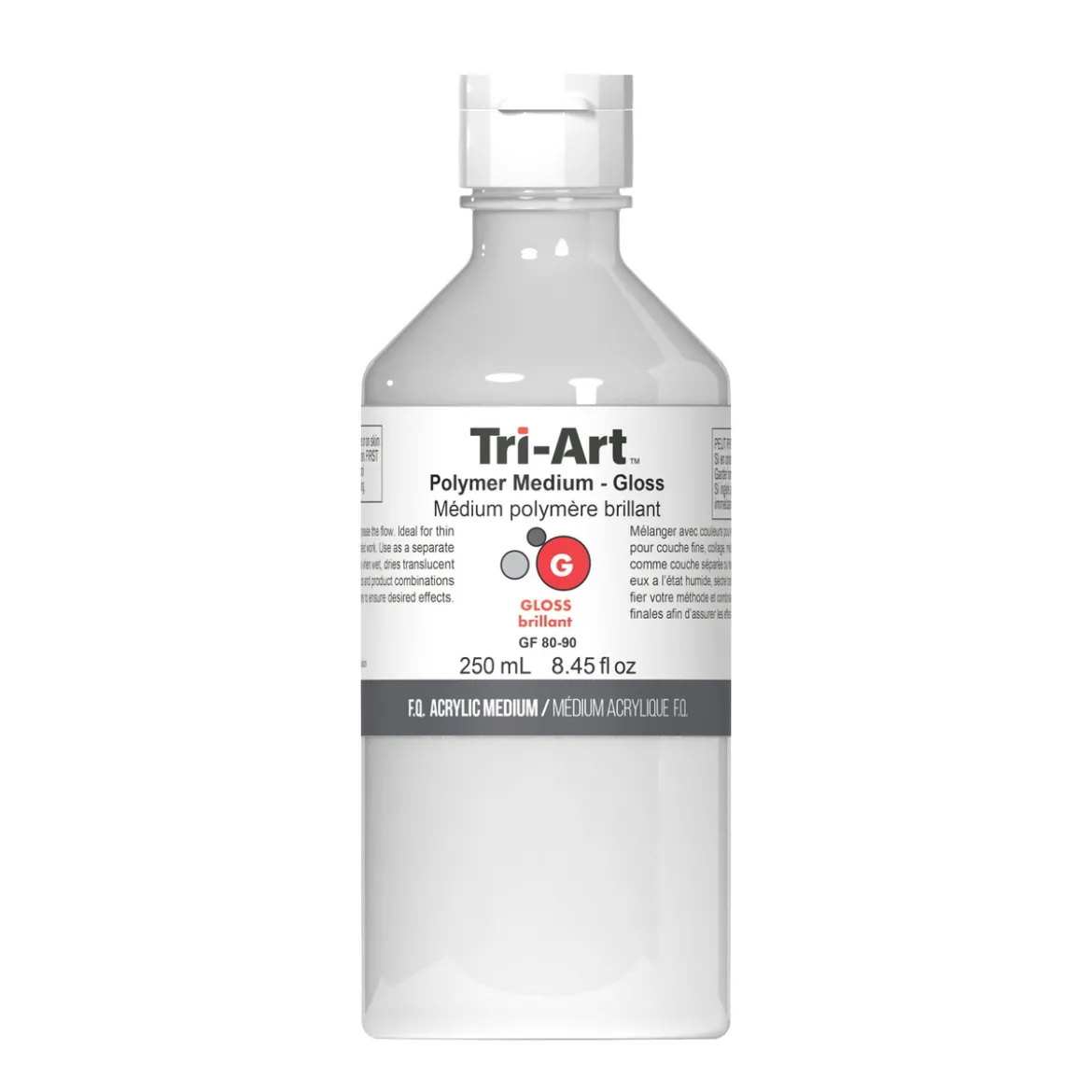 Tri-Art Polymer Medium Gloss 250 ml, blankt fortynningsmiddel for akrylmaling