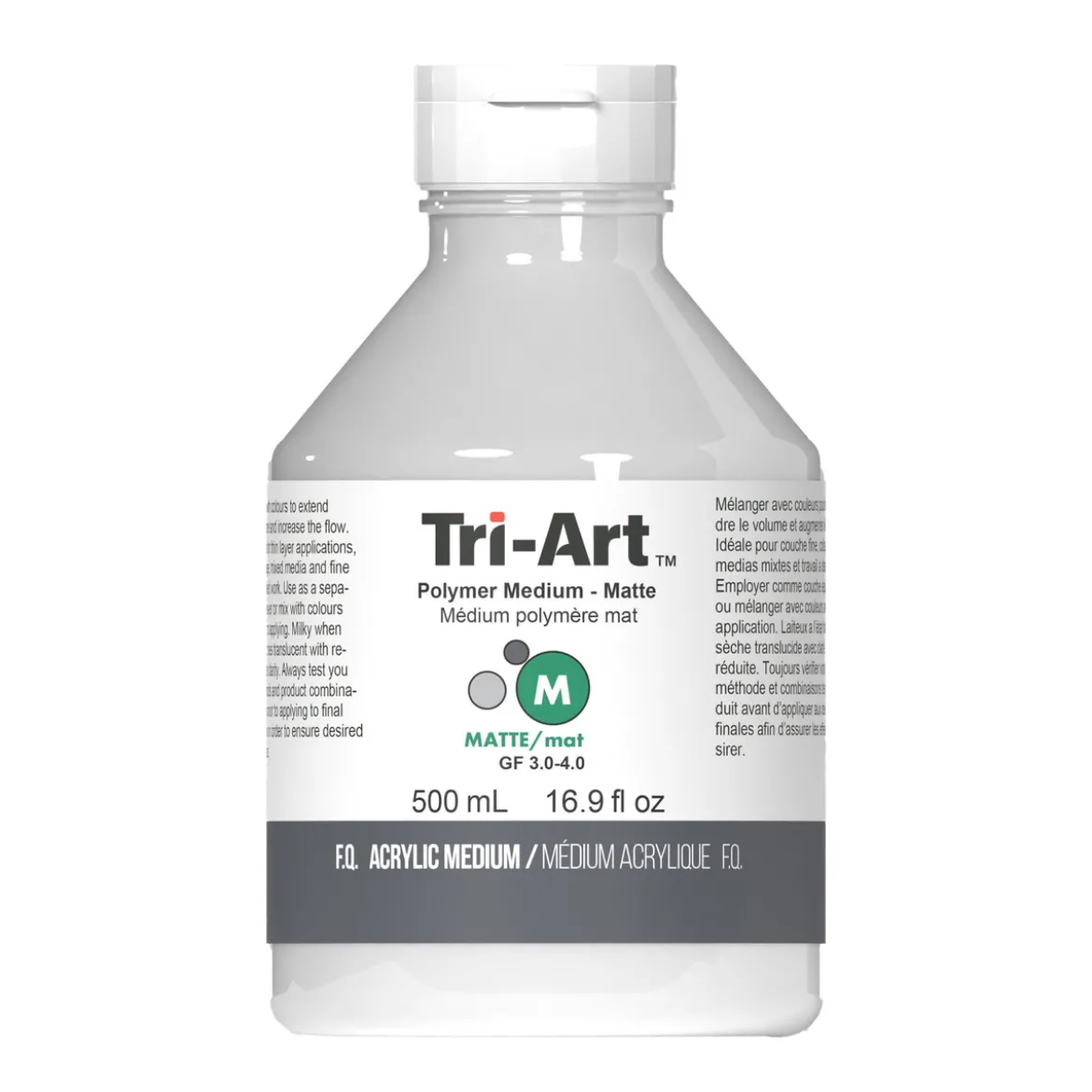 Tri-Art Polymer Medium Matte 500 ml, matt fortynningsmiddel for akrylmaling