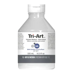 Tri-Art Polymer Medium Semi Gloss 500 ml, halvblankt fortynningsmiddel for akrylmaling