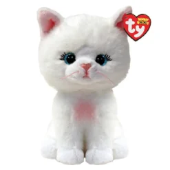 TY Beanie Boo Amelia – den søte og litt sjenerte hvite katten, H. 15,5 cm