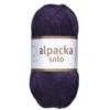 Ullgarn Järbo Alpacka Solo 50 g mørkelilla – 29128 Eggplant purple