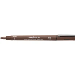 Uni Pin Fine Line Brush Sephia – med penselspiss