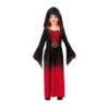 Vampyrkjole med hette, Halloween-kostyme, str. 134–140, for barn 9–11 år