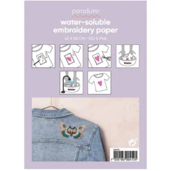 Vannløselig mellomlegg for broderi, 45x50 cm – 5,4 ruter (sting) per cm²
