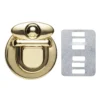 Veskelås av metall, gullfarget, 3×3,4 cm
