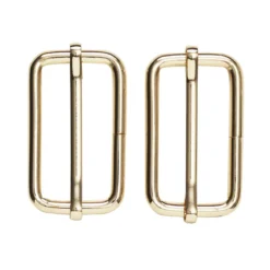 Veskespenne justerbart 2-pakning – 47×23 mm, gullfarget. Maks rembredde 45 mm