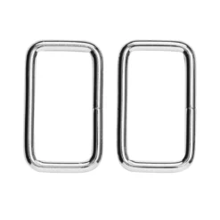 Veskespenne 2-pakning – 47×23 mm, sølvfarget. Maks rembredde 45 mm
