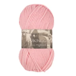 Viking Garn Eco Highland Wool 50 g lyserosa 263