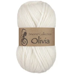 Viking Garn Olivia 50 g hvit