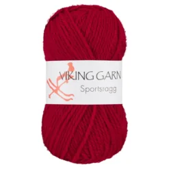 Viking Garn Sportsragg 50 g rød 565