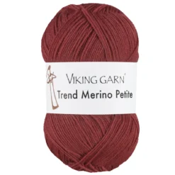 Viking Garn Trend Merino Petite 50 g mørkerød 356