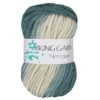 Viking Naturgarn 50 g hvit/blå 612