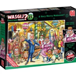 Wasgij dobbeltpuslespill #21 Christmas – A Very Merry Makeover! 2 stk. puslespill med 1000 biter hver, 68×49 cm