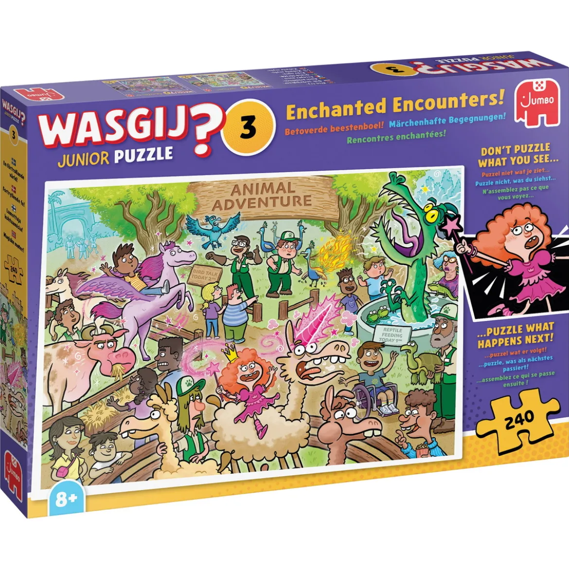 Wasgij Junior puslespill #3 – Enchanted encounters! 240 biter, 68×49 cm