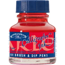 Winsor & Newton Calligraphy Ink, Transparent 30 ml Scarlet Red 601
