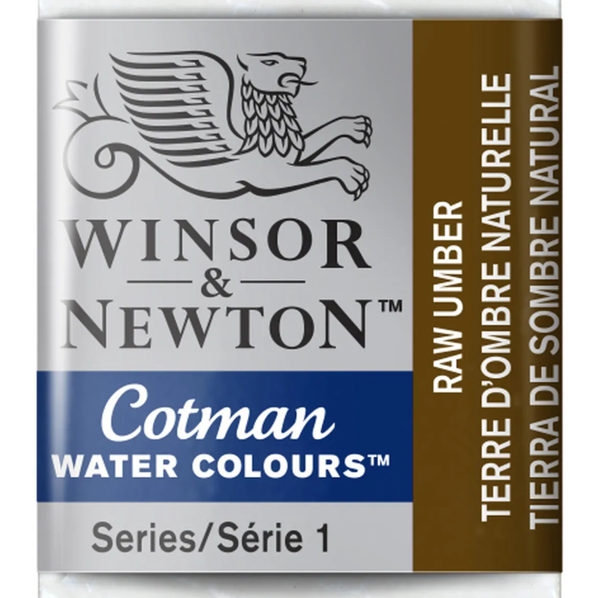 Winsor & Newton Cotman akvarellmaling halvkopp – Raw Umber 554