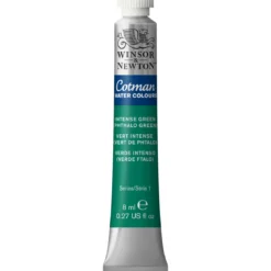 Winsor & Newton Cotman akvarellmaling 8 ml tube – Intense Green 329