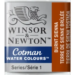 Winsor & Newton Cotman akvarellmaling halvkopp – Burnt Sienna 074