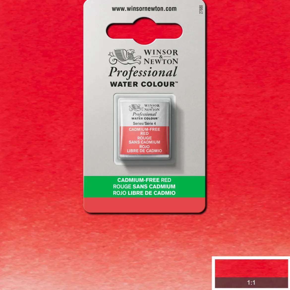 Winsor & Newton Professional akvarellmaling halvkopp Cadmium-Free Red 901