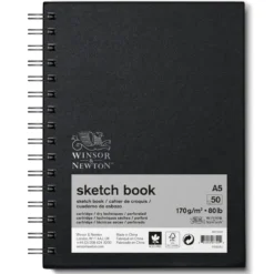 Winsor & Newton Sketch spiralbundet skissebok A5 (148×210 mm), 50 ark, 170 g/m²