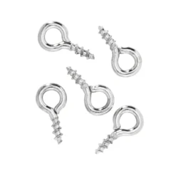 Øyeskruer 8 mm sølv 50 stk.
